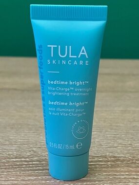 TULA Skincare Bedtime Bright Brightening Treatment Travel Size New